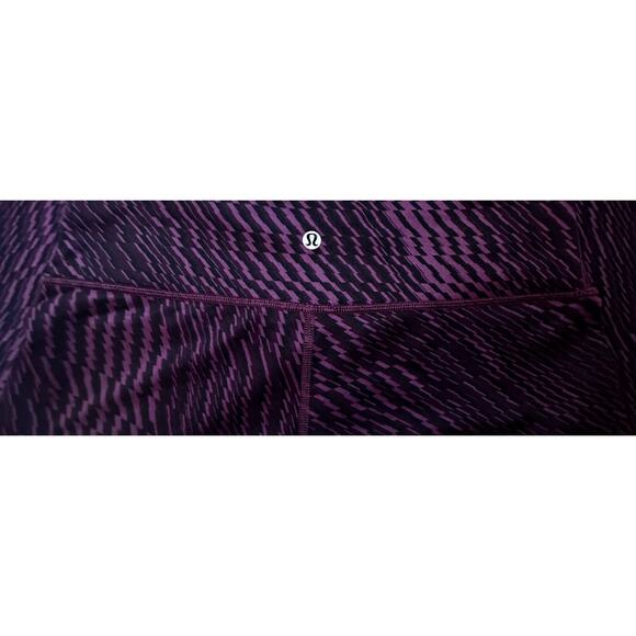 Lululemon|Wunder Under Cropped‎ Leggings|Shifted Purple/Black|SZ 8 - Picture 6 of 9